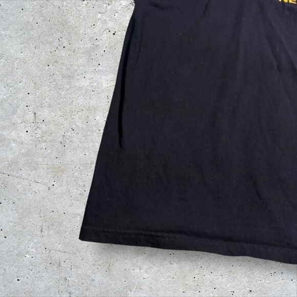 Texas Lone Star State Steer Embroidery Tee Black Yellow 90s Mens XL Western - Picture 5 of 10